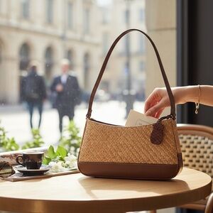 Ralph Lauren Y2K Brown Woven Handbag